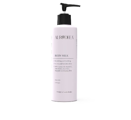 LA02B Body milk with Donkey Milk - 260 ml Enriched with Jojoba Oil, Vitamin E, Shea Butter, Aloe Vera and Marigold