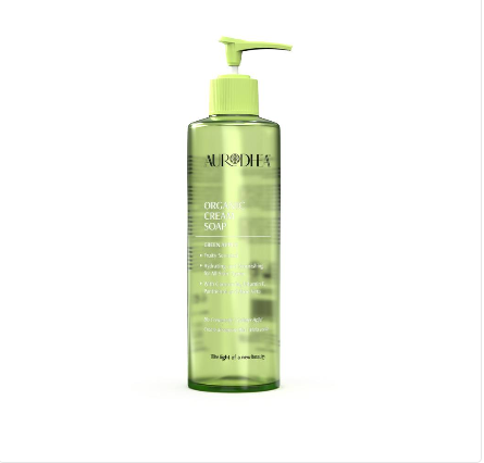 SP08B Green Apple Cream Soap - 260 ml Enriched with Camomile, Vitamin E, Panthenol and Aloe Vera