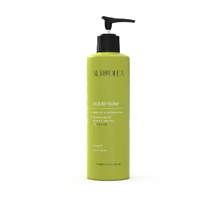 NM07B Neem Oil Liquid Soap - 260 ml Enriched with Almond Oil, Aloe Vera and Vitamin E