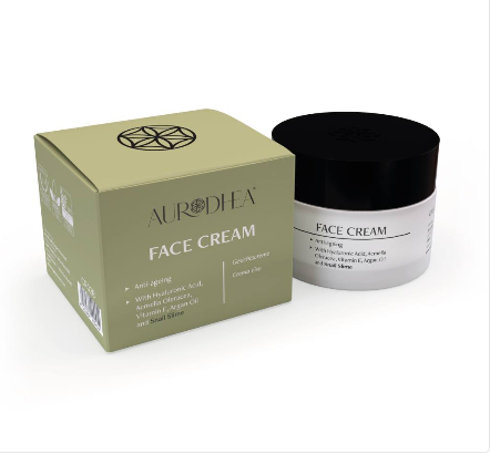 CR02B Anti-ageing Snail Slime Face Cream - 50 ml Enriched with Hyaluronic Acid, Acmella Oleracea, Argan Oil and Vitamin E