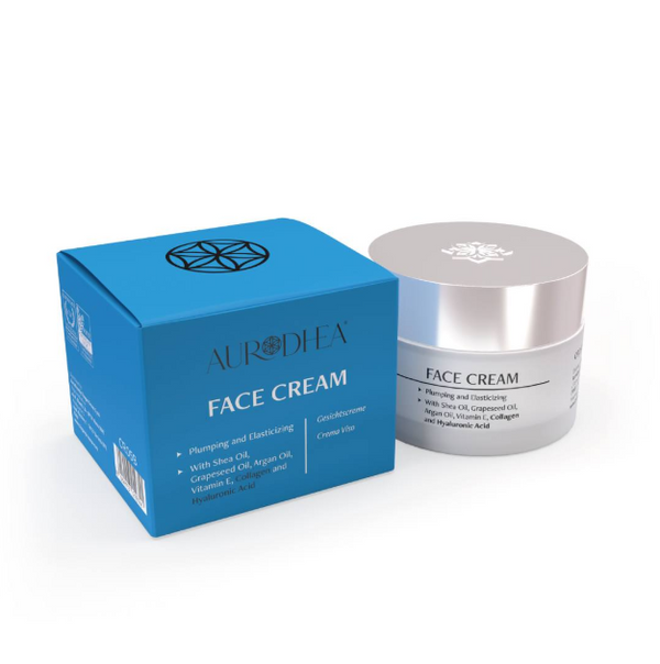 CR05B Face Cream with Collagen and Hyaluronic Acid - 50 ml Enriched with Grapeseed Oil, Argan Oil, Shea Oil and Vitamin E