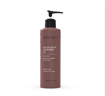 BA001 Vegan Facial Cleansing Gel with Baobab Oil - 260 ml Enriched with Aloe Vera, Mallow and Camomile