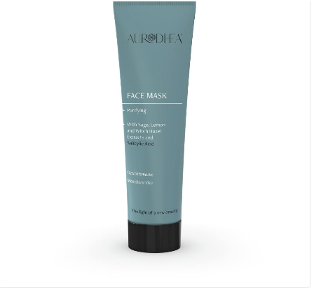 AS01B Purifying Face Mask with Salicylic Acid - 50 ml Enriched with Sage, Lemon and Witch Hazel extracts