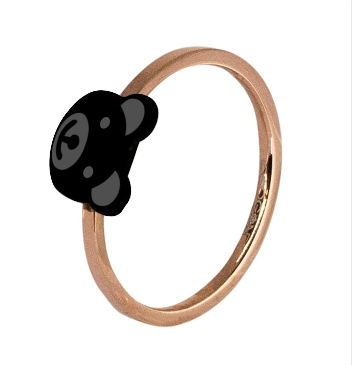 BIGAD017 24kt rose gold plated stainless steel ring