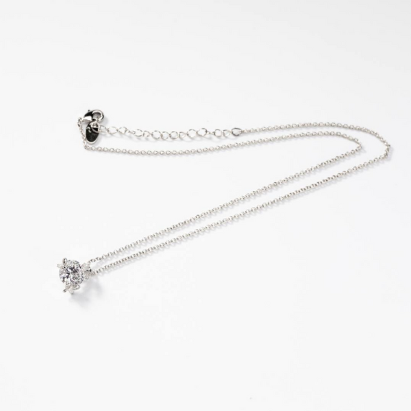 BIGCD013A 'Butterfly effect' rhodium-plated metal necklace