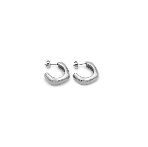 BIGOM255 "Squared Hoops" - stainless steel earrings