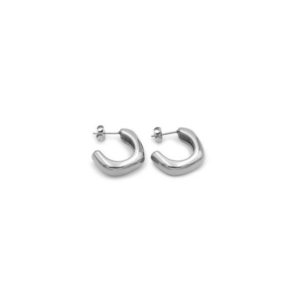 BIGOM255 "Squared Hoops" - stainless steel earrings