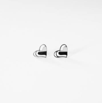 BIGOA008 316 steel Little hearts in love stud earrings