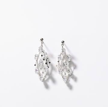 BIGCD047 Rhodium-plated metal Constellation jewel set