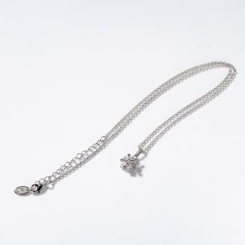 BIGCD042 Rhodium-plated metal Flowers of light jewel set